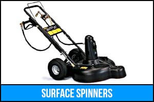 Surface spinner pressure washing accessory