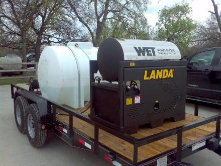 Trailer mounted hot water pressure washer