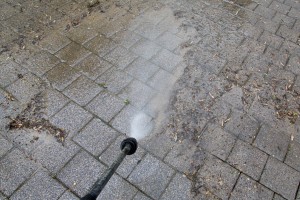 moving dirt with pressure washer