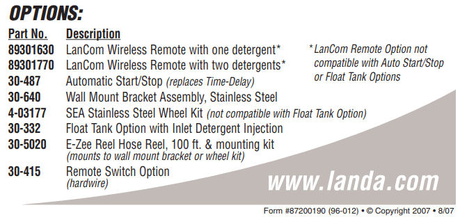 landa sea options